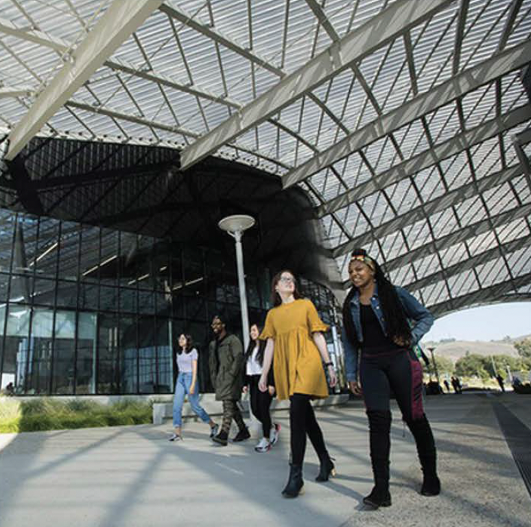 students and building