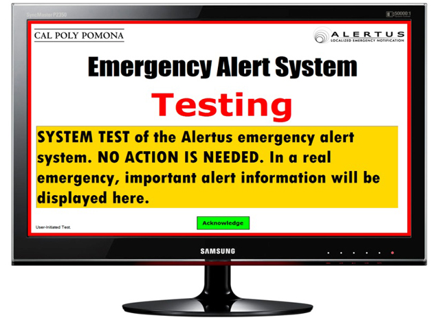Prepare for Safety Alert Test Thursday