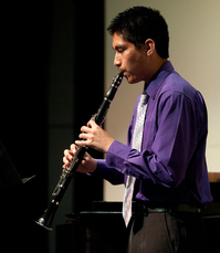 Andres Meza performs Ballade, op. 43, no. 3 by Niels Gade on clarinet at the Music Hour Spring Showcase at April 28, 2011.