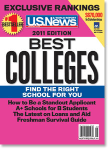 Cover of the 2011 Best Colleges guidebook by U.S. News & World Report