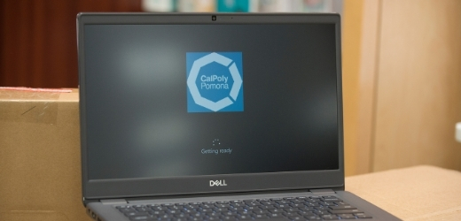 Laptop with the CPP Logo displayed on screen