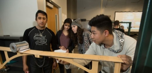 Engineering Students work on a project