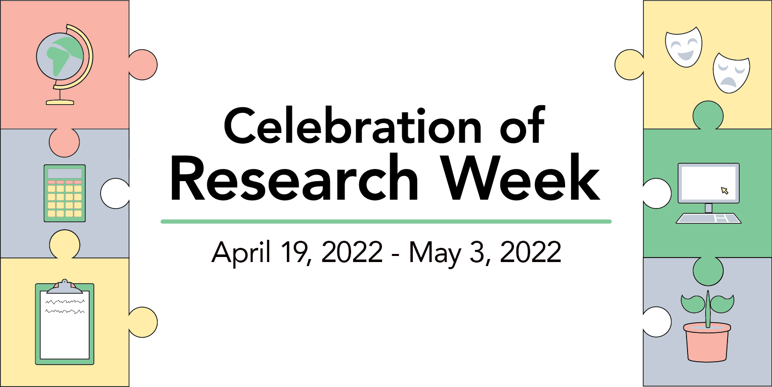 Celebration of Research week with the following dates: April 19, 2022 to May 3, 2022