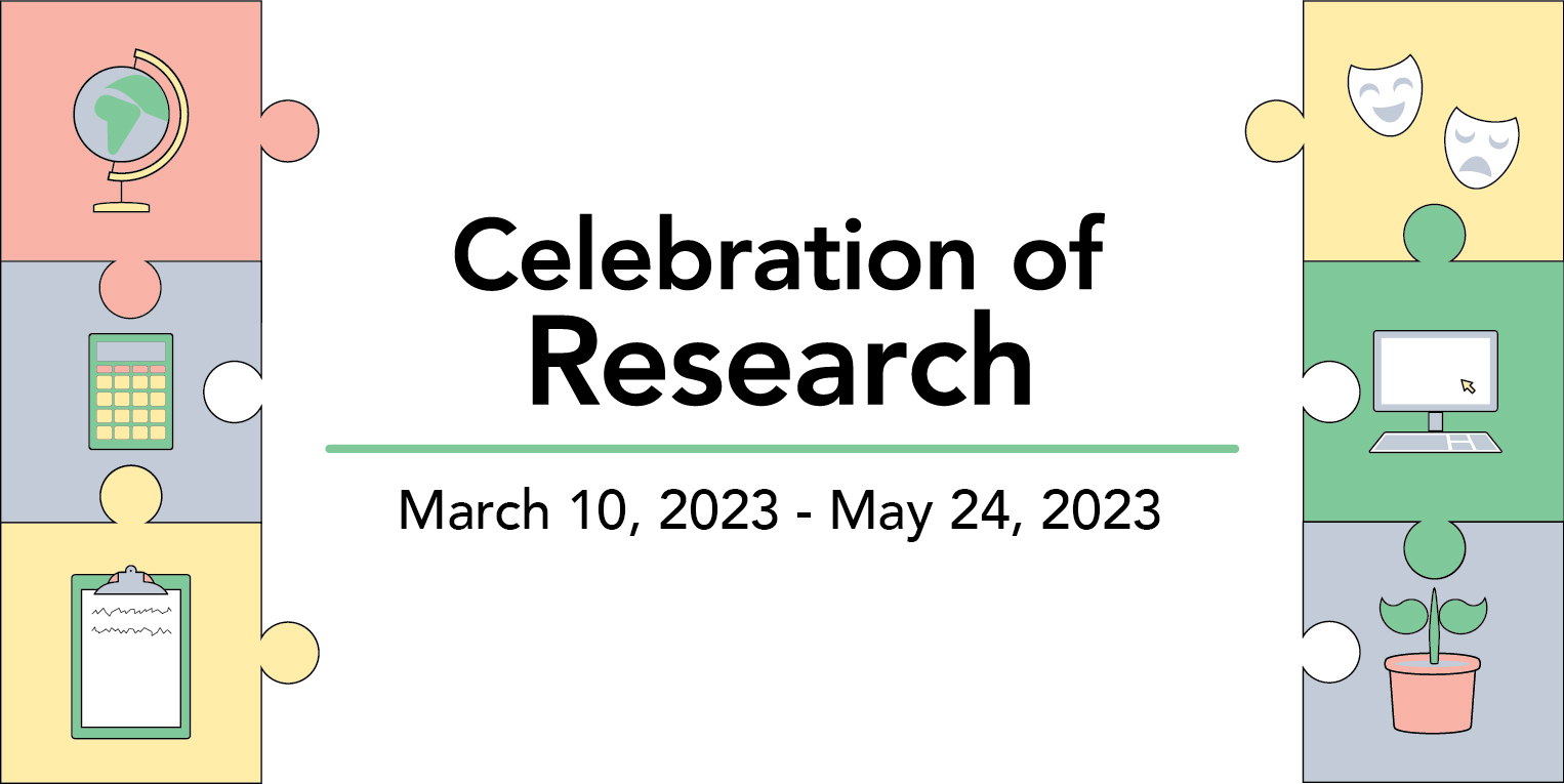 Celebration of Research week with the following dates: May 10, 2023 to May 24, 2023