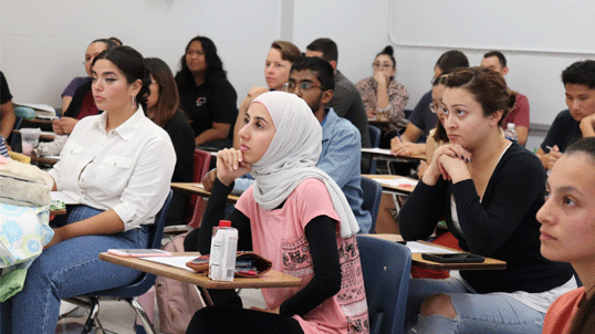 Students in a classroom 