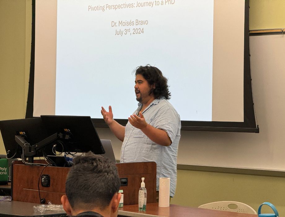 Dr. Bravo presenting a seminar