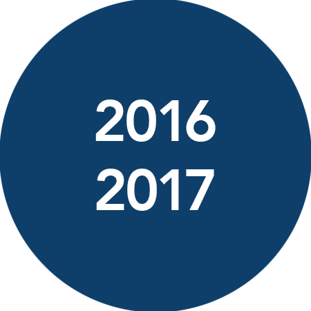 2016 - 2017 on blue background