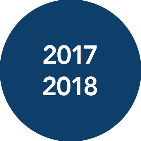 2017 - 2018 on blue background