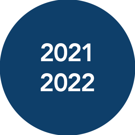2021 - 2022 on blue background