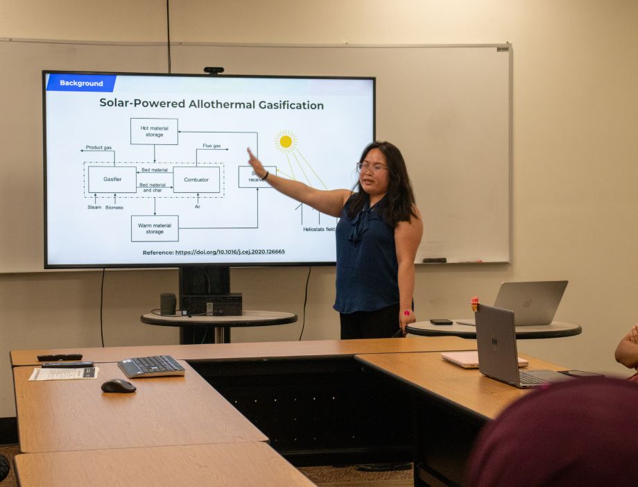 A student presenting her research at CARS.