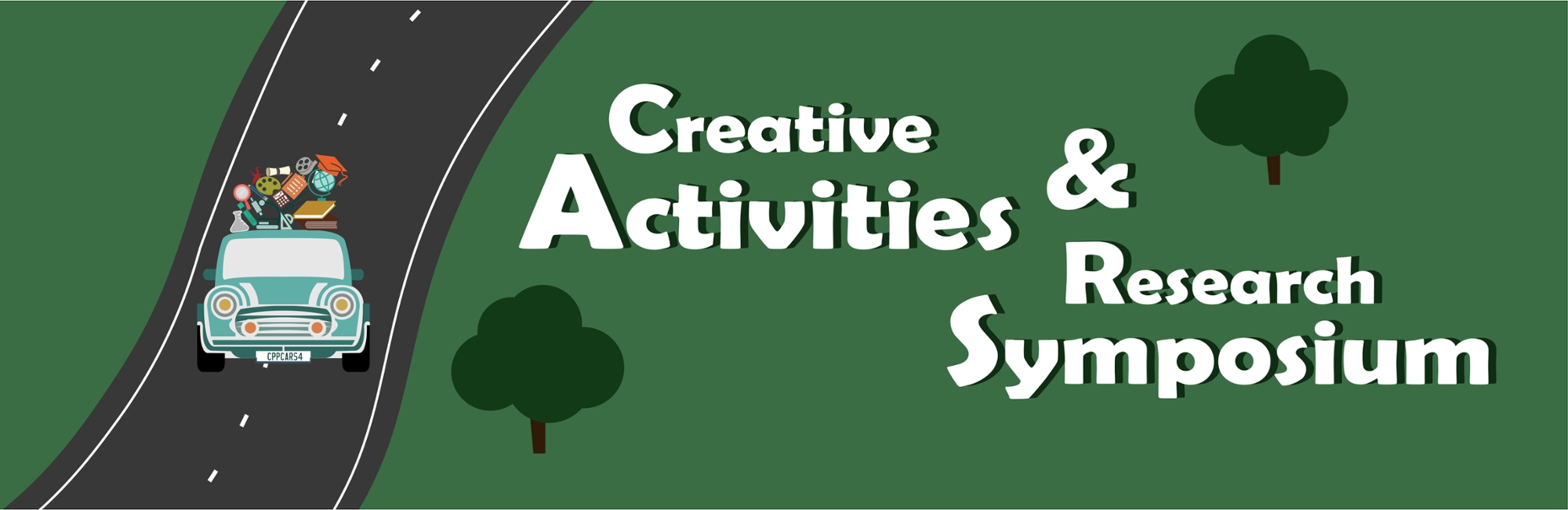 Creative Activities and Research Symposium on animated forest background