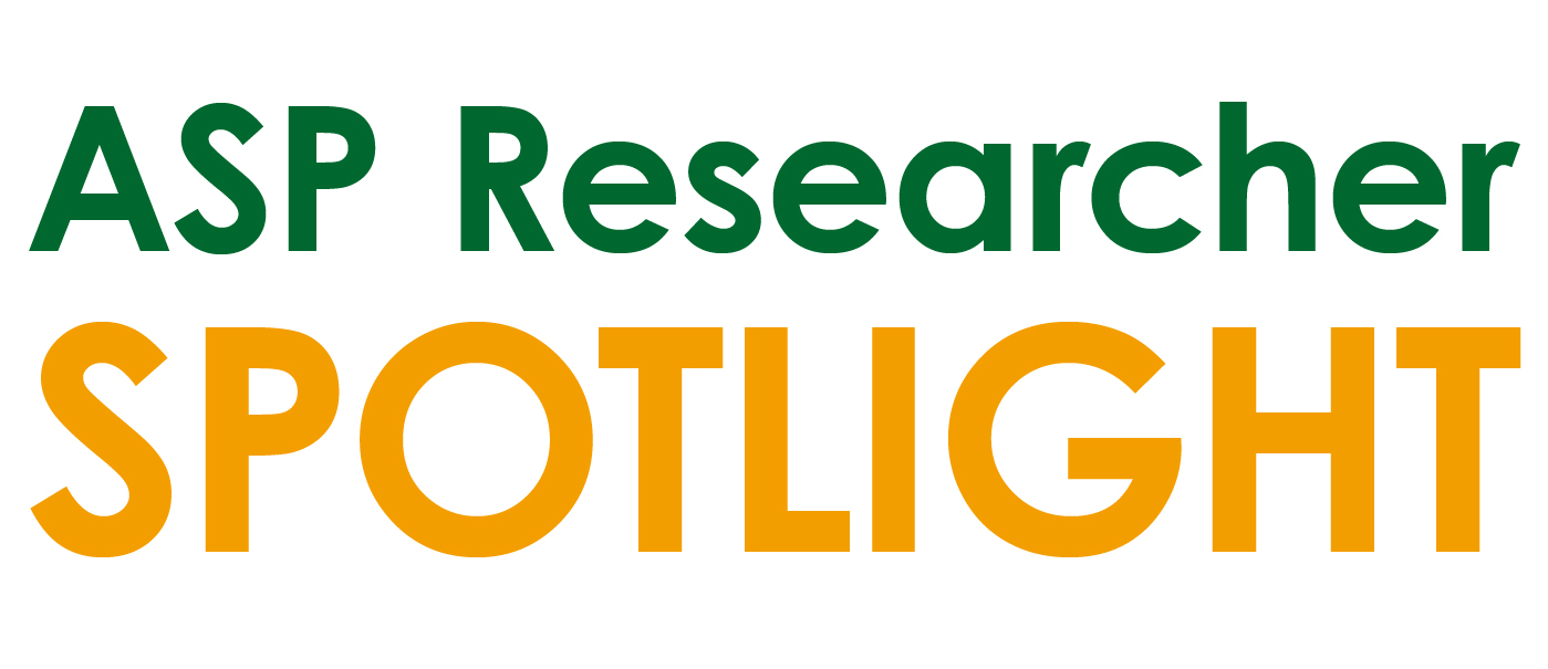 Text that says ASP Researcher Spotlight in green and yellow text