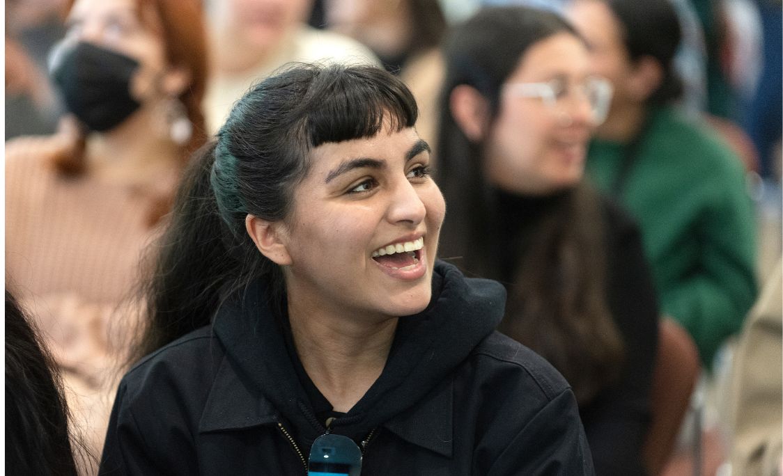 Student smiling.