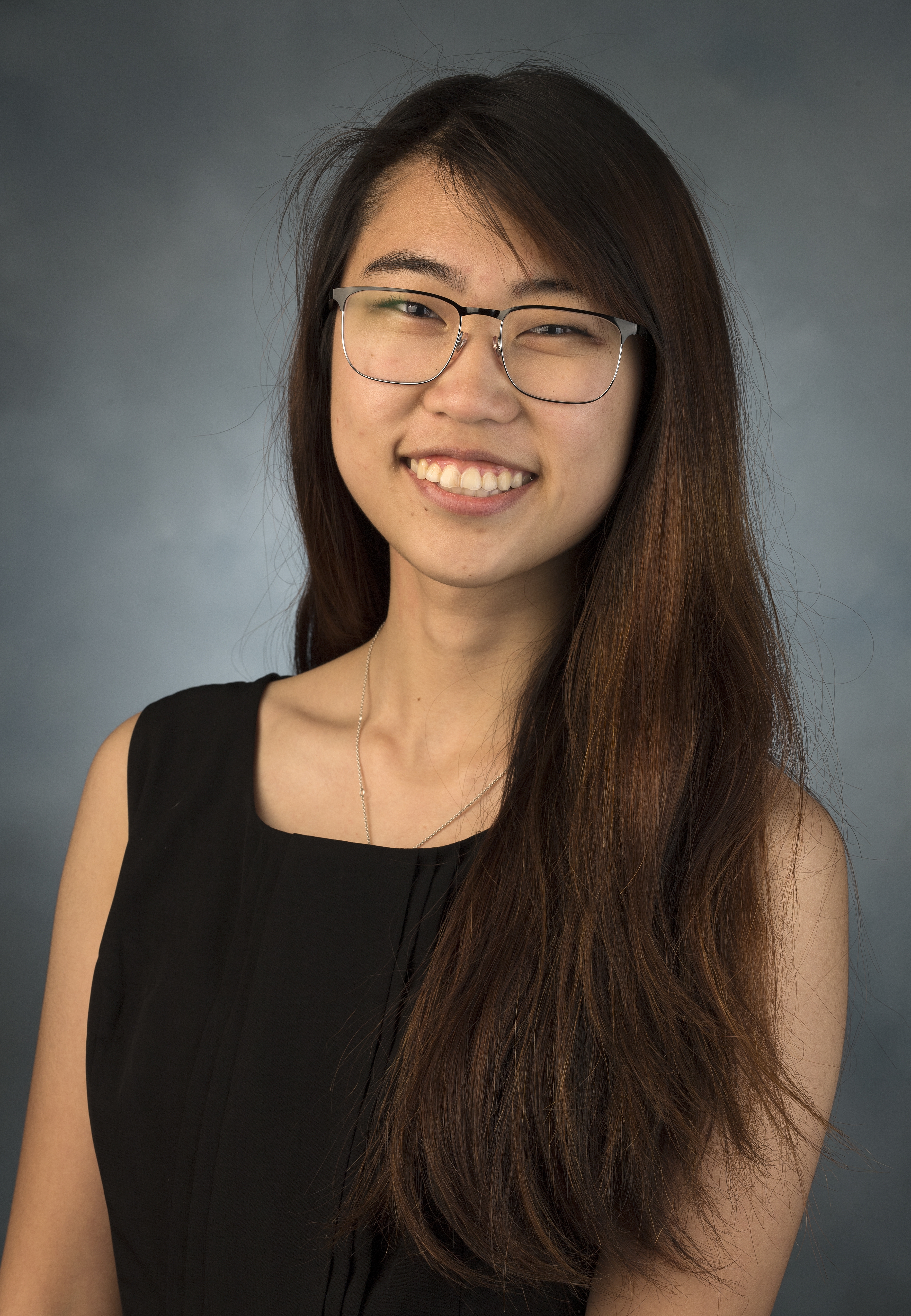 Student posing for a portrait