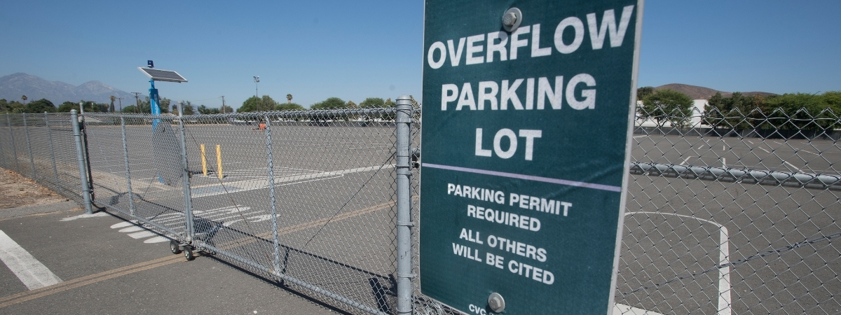 Overflow parking lot sign