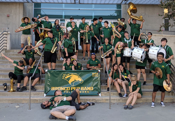 Bronco Pep Band members group 2019-20