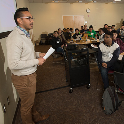 aul Ramirez talks about financial aid to Project Success students