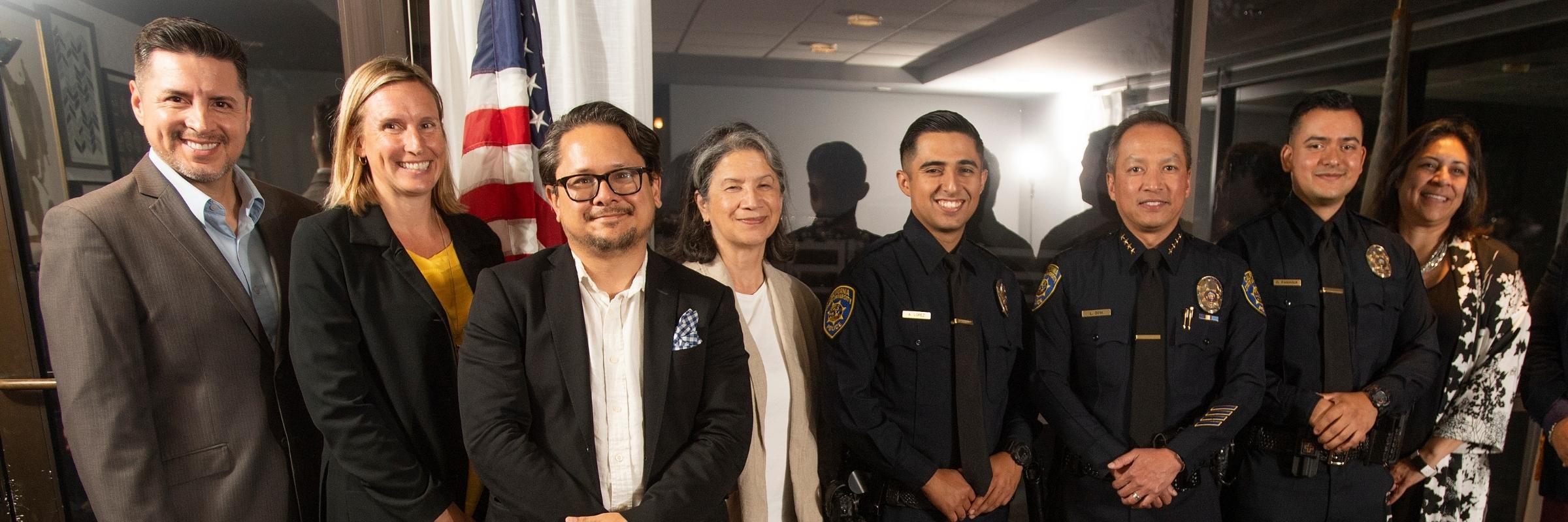 Officers pose during the swearing in ceremony