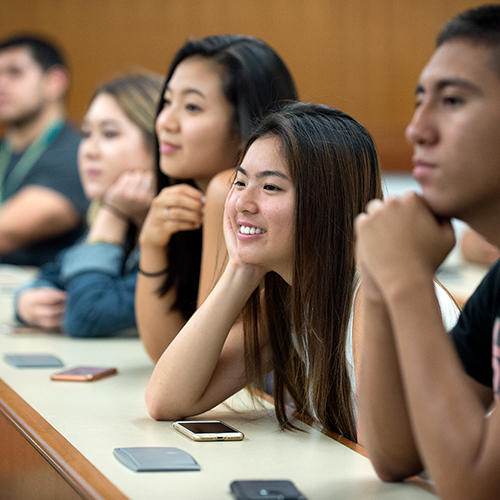 Students attend summer orientation.