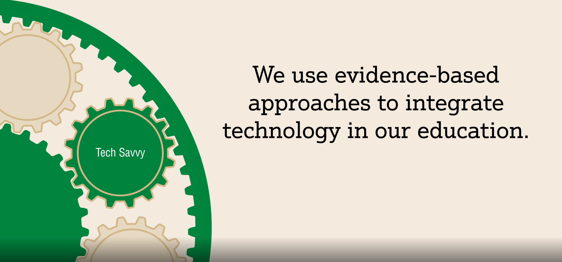 We use evidence-based approaches to integrate technology in our education.