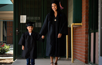 Amy Murillo, an incoming transfer student, balances being a mother of two with her studies.