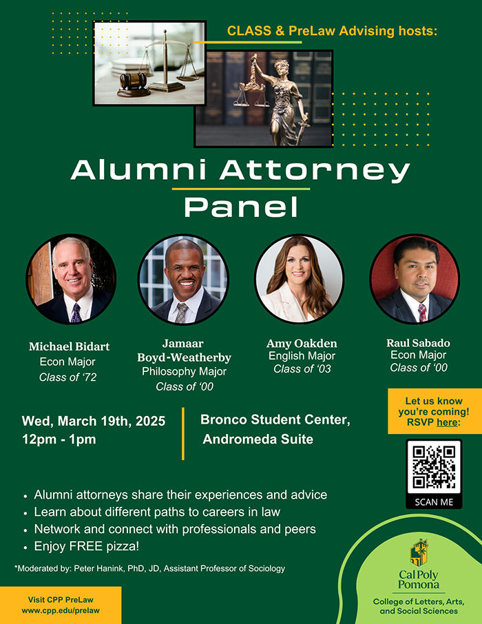 Flyer for Event Alumni Attorney Panel