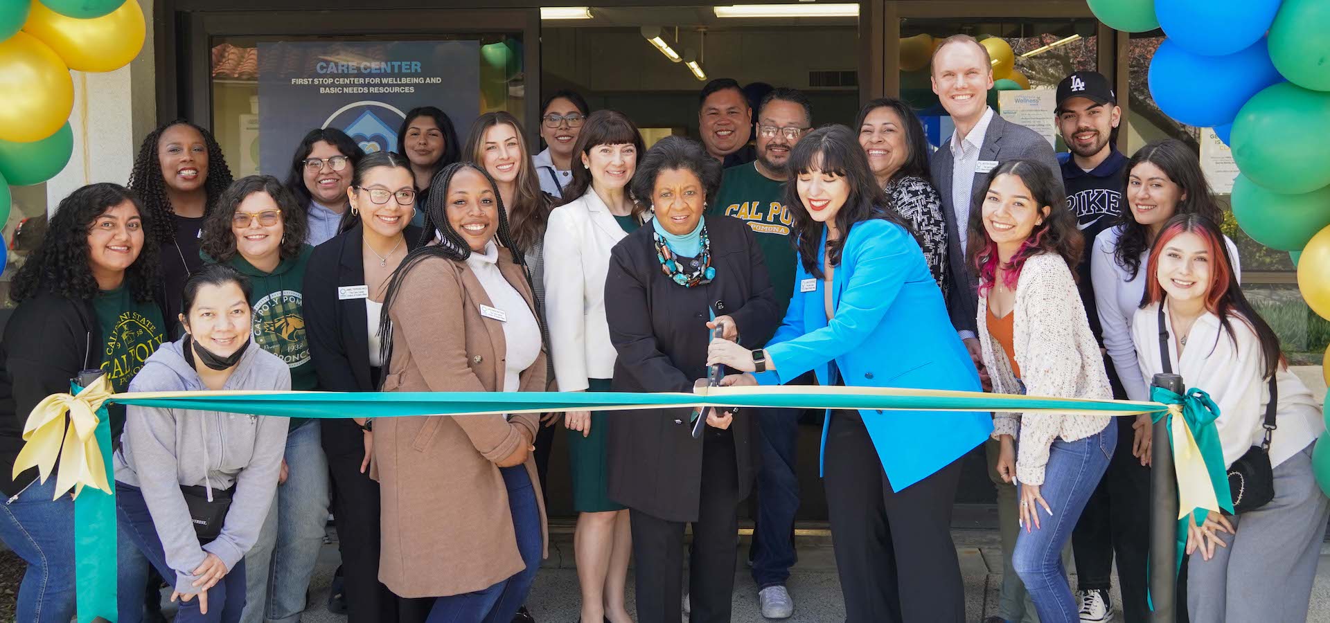 President Coley cuts the ribbon for the Grand Opening of the Care Center. 