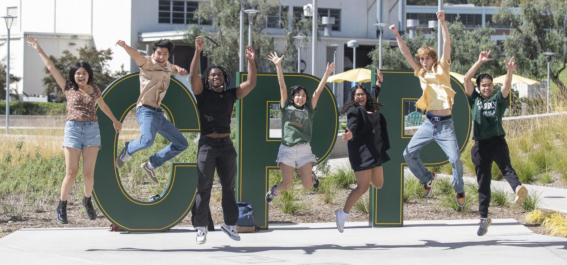 Students jumping by CPP Letters