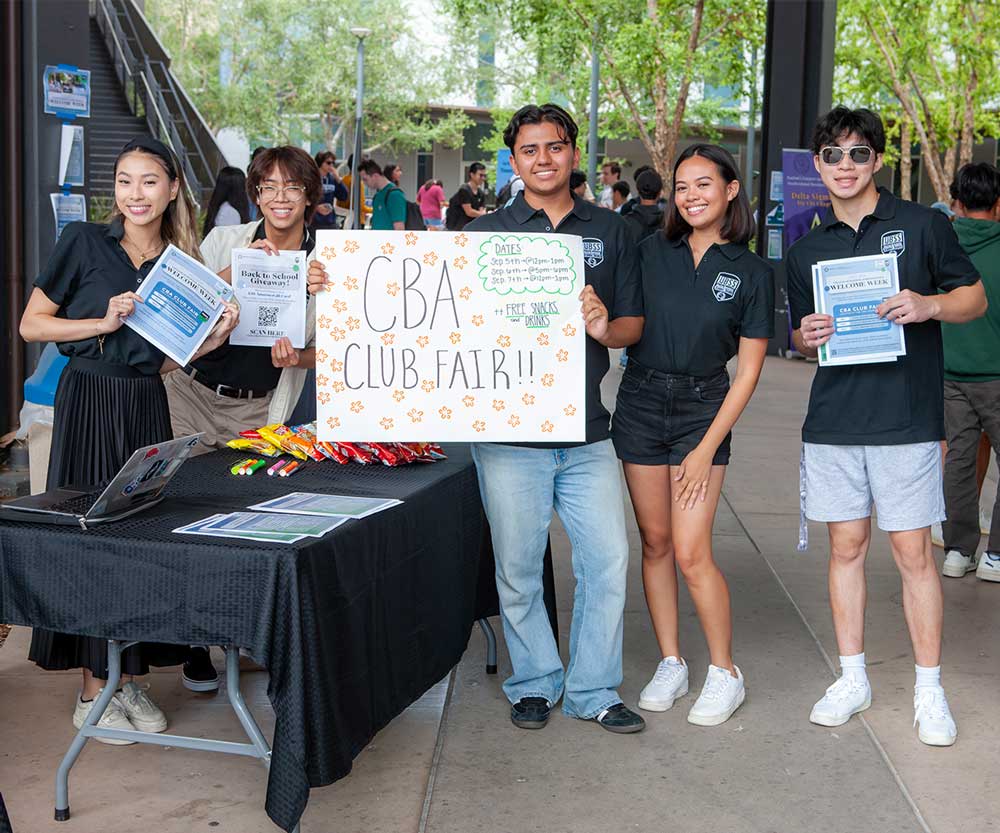 UBSS welcome table during 2024 cba club fair