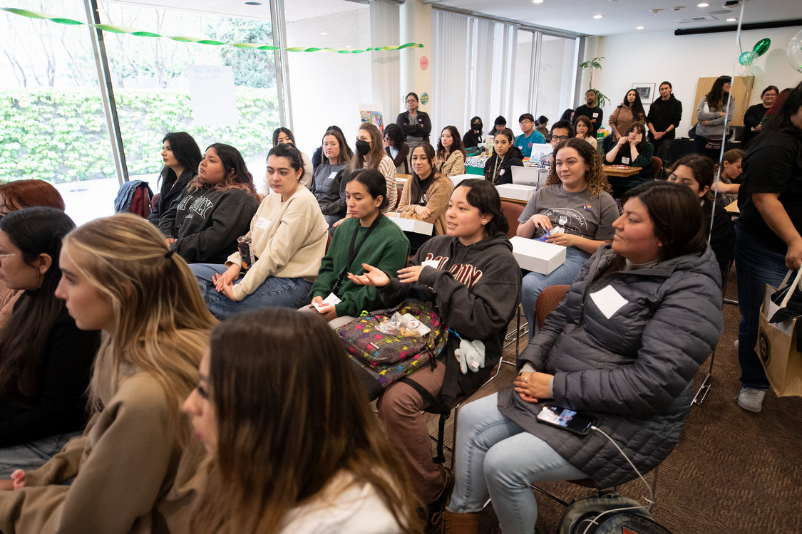 Students gathered for a liberal studies research conference