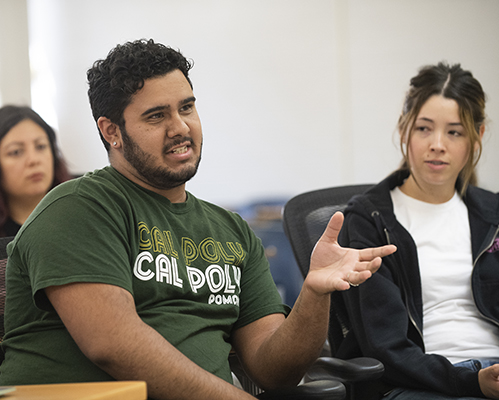 An education student participates in class