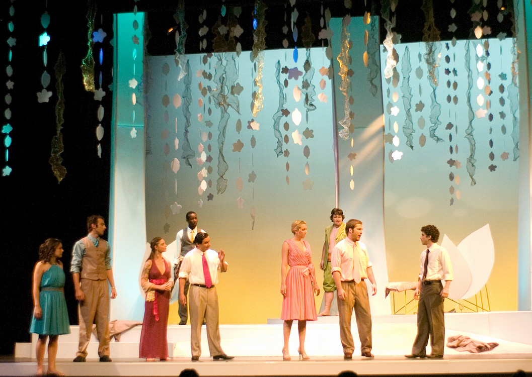 students acting in a performance