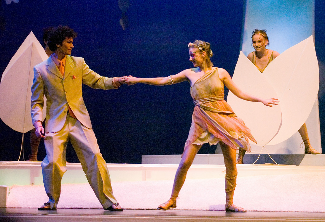 2 students in a performance