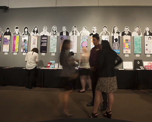 Art installation showing diversity of art department students
