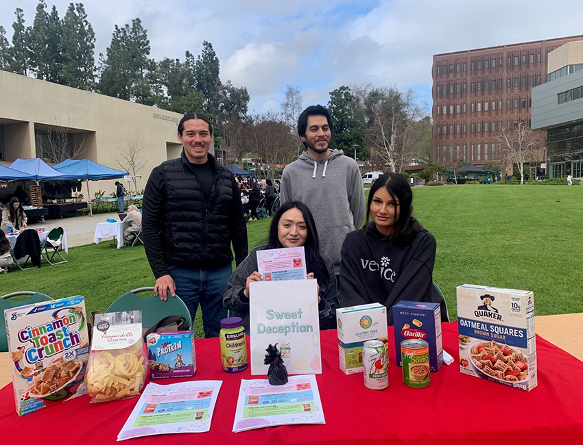 Students tabling on campus