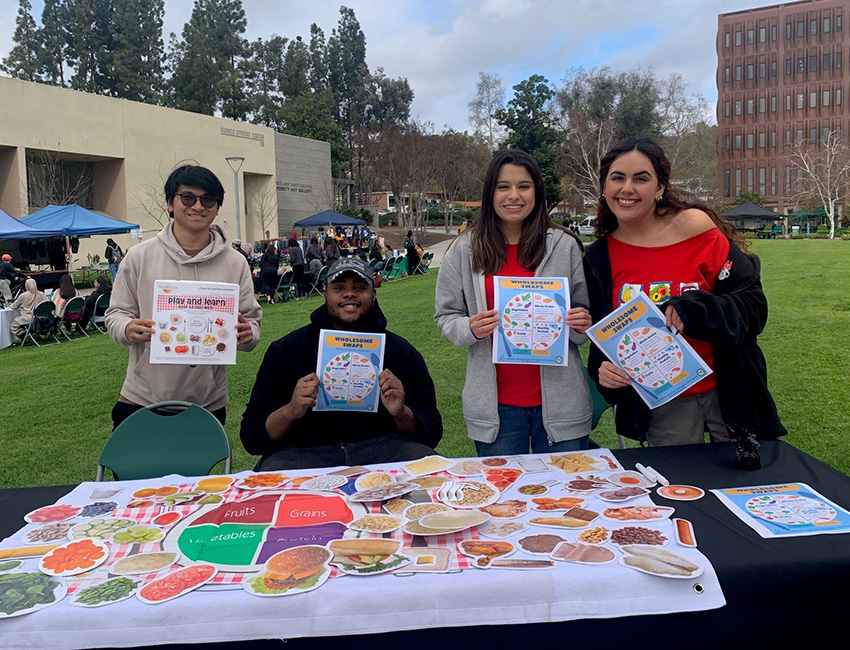 nutrition students tabling on campus