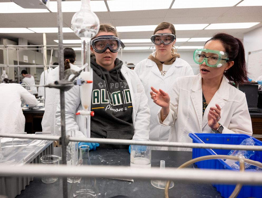 students in the chemistry lab