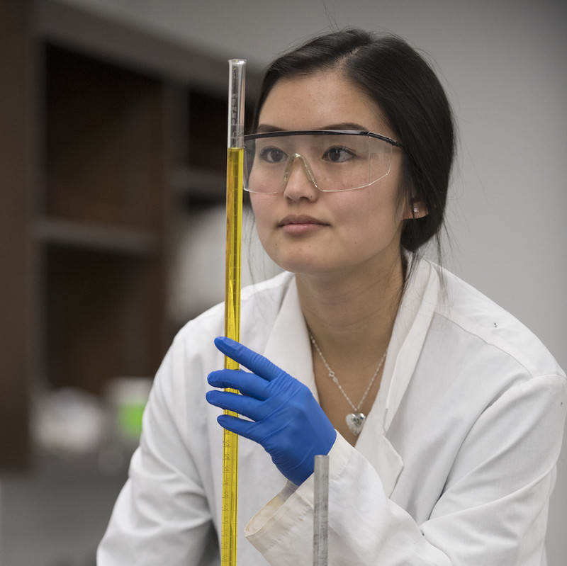 a student measures a chemical