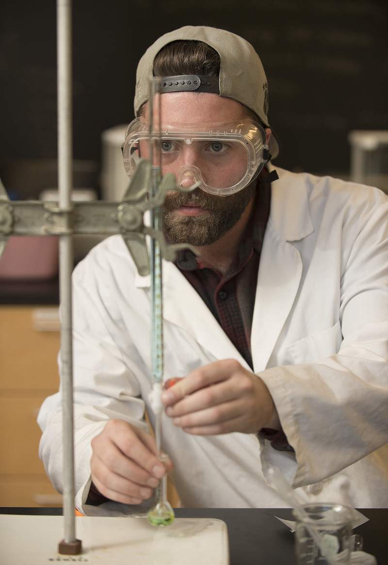 a student measures a chemical