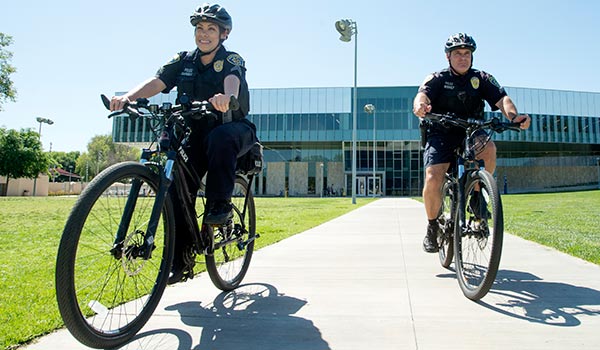Officers on bicycles