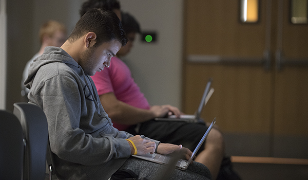 Student on laptop