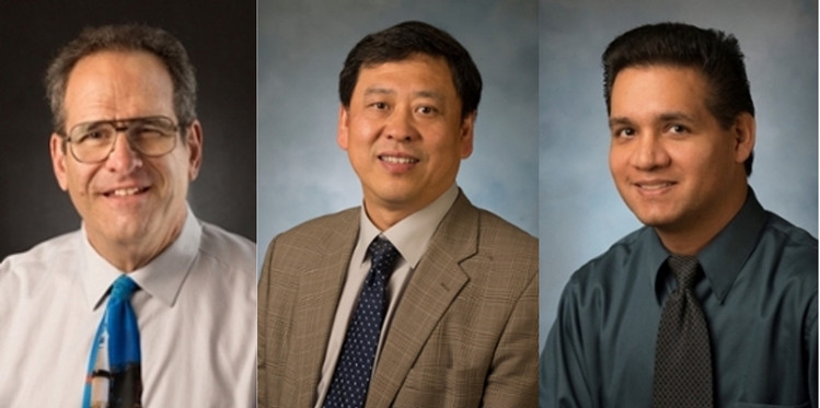 2018-2019 Awardees Don Edberg, Xudong Jia, and Steve Alas