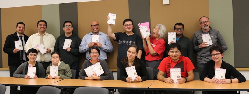 Group of mentors posing for the certificate