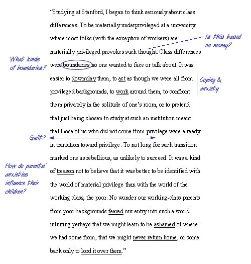 Text with annotations