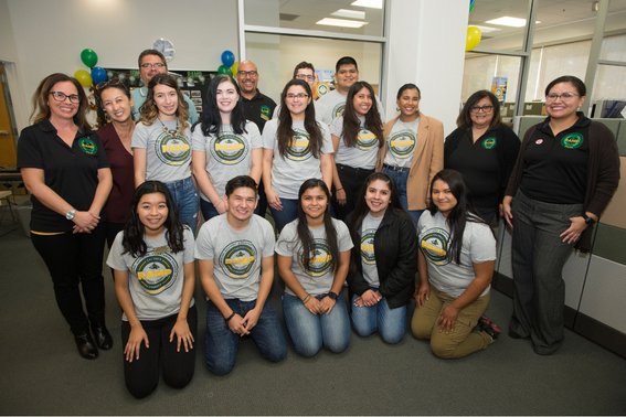 Students at the 30th Anniversary celebration in the University Library at Cal Poly Pomona