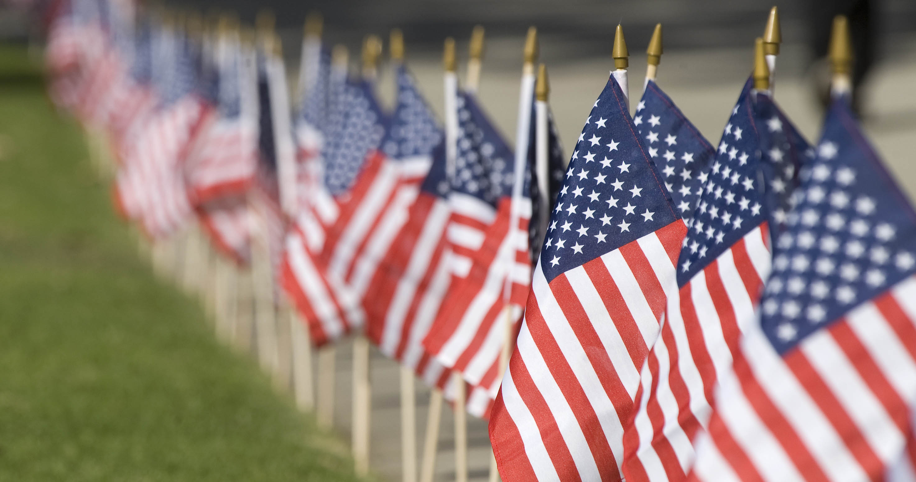American flags