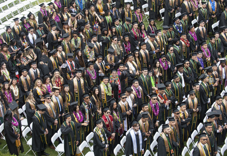 graduation arial view
