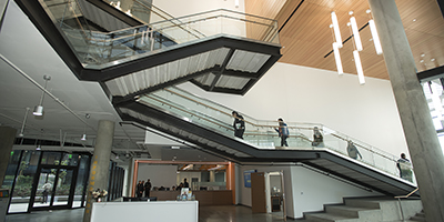 Inside of Student Services Building