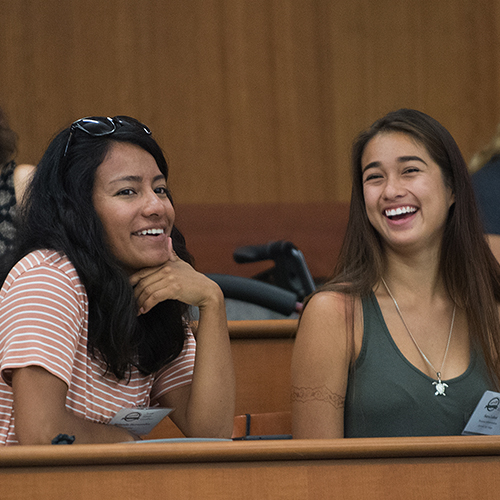 Students smiling