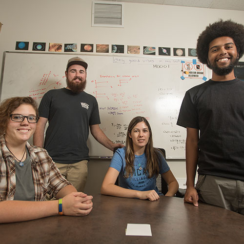 Students smiling